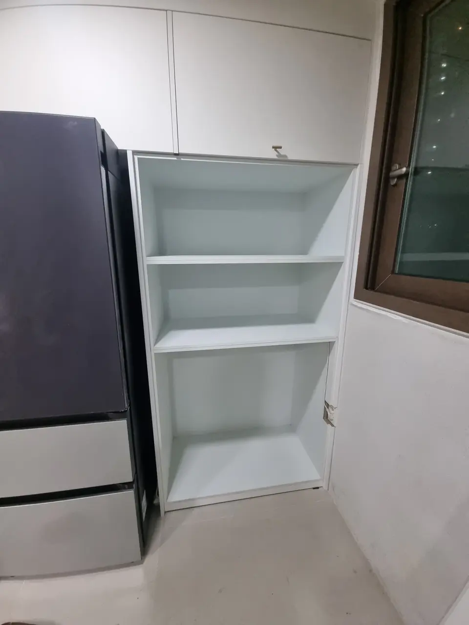다용도실수납장제작 수원 베란다 냉장고장 시공 후